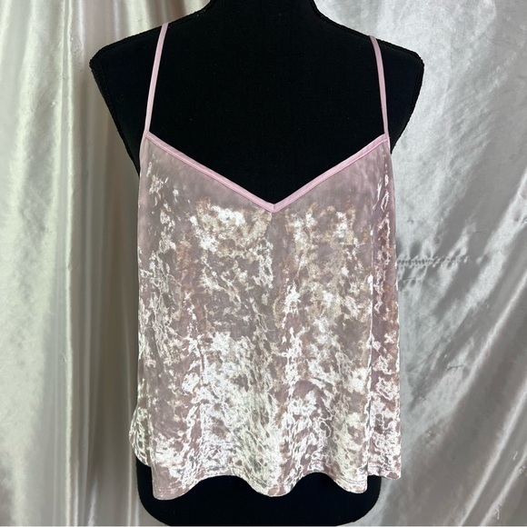 Victoria’s Secret Pink Pastel Micro Velvet Crop Cami – Luxe Minimalist(Large) - Picture 1 of 7